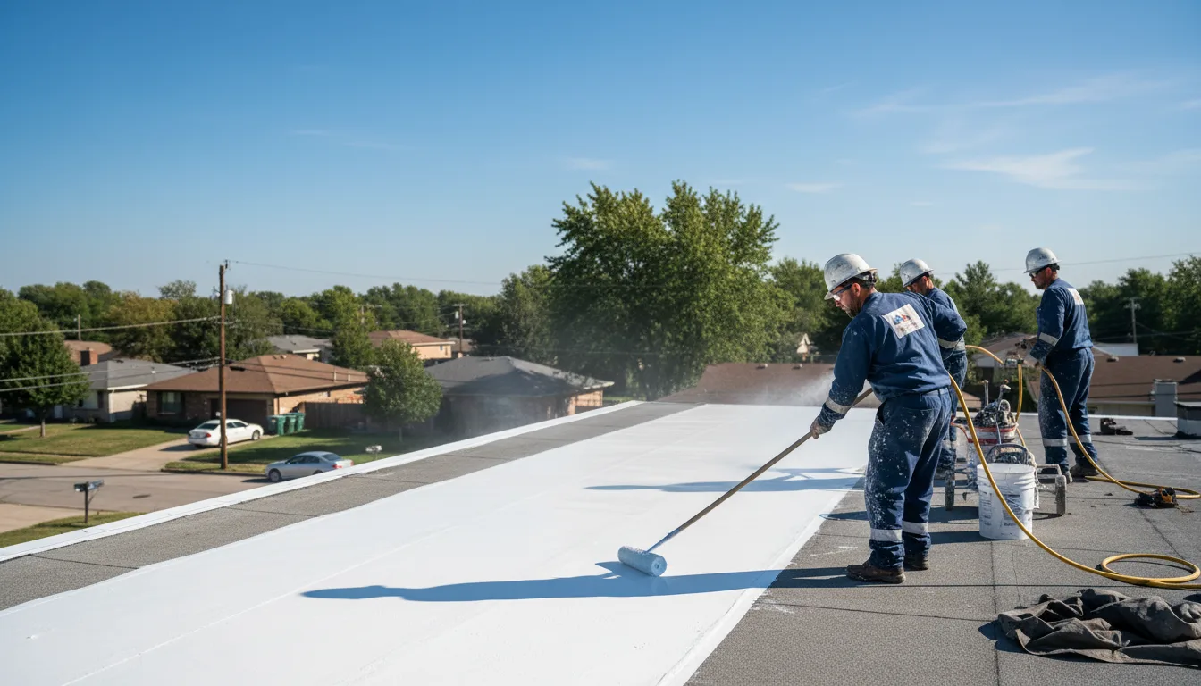 Commercial roof coating in West Columbia, TX near me